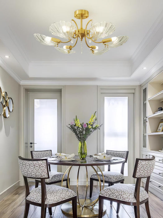 Shell Brass Ceiling Lamp-DWHOME