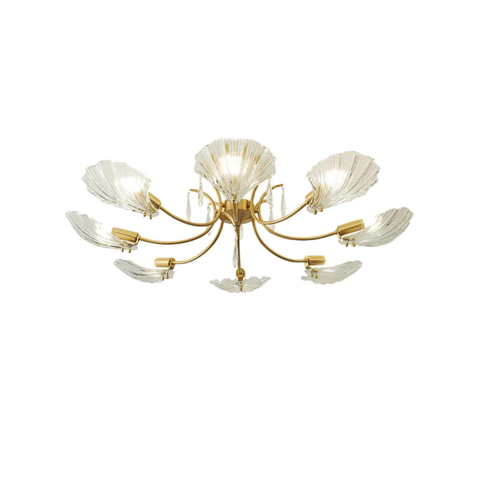 Shell Brass Ceiling Lamp-DWHOME