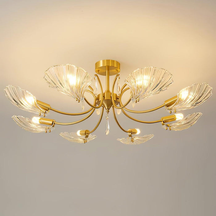 Shell Brass Ceiling Lamp-DWHOME