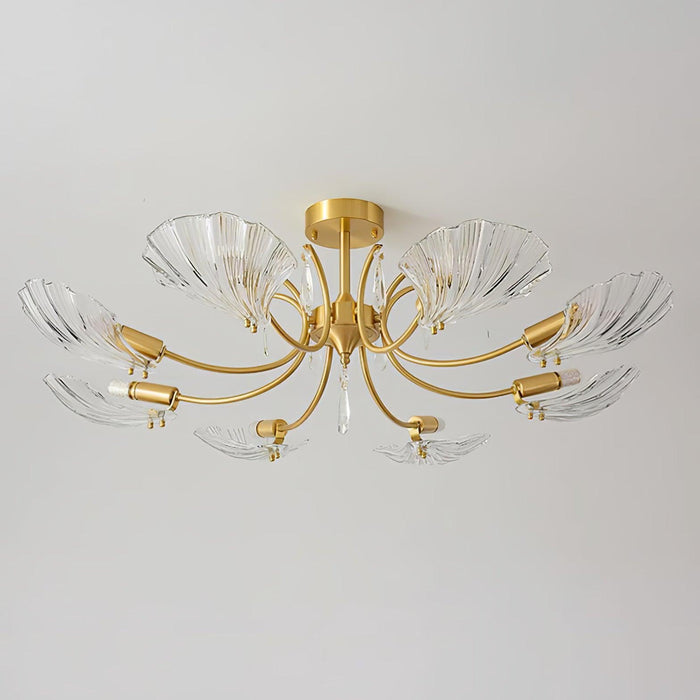 Shell Brass Ceiling Lamp-DWHOME