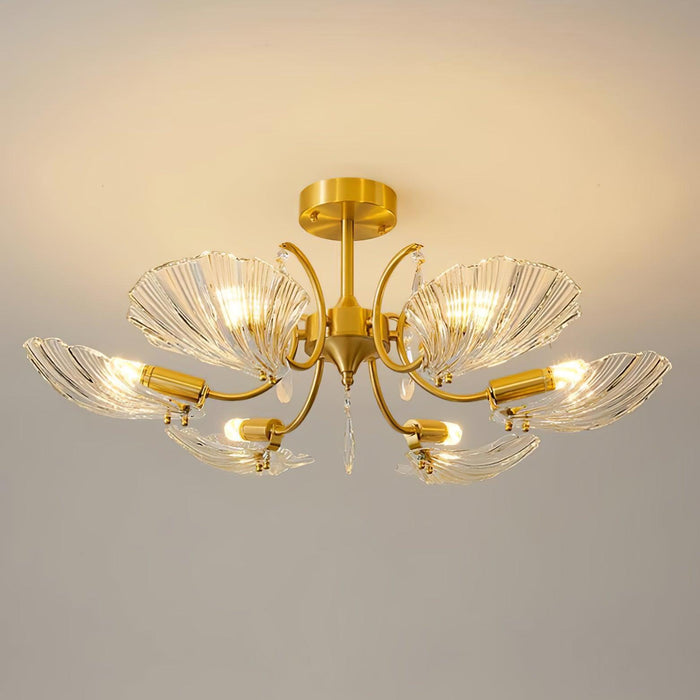 Shell Brass Ceiling Lamp-DWHOME