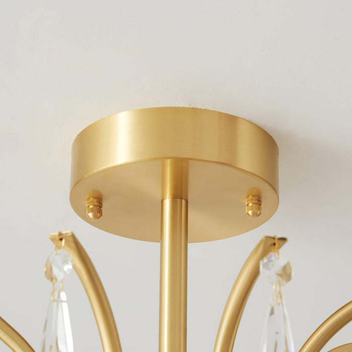 Shell Brass Ceiling Lamp-DWHOME