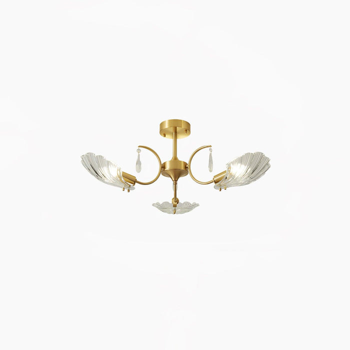 Shell Brass Ceiling Lamp-DWHOME