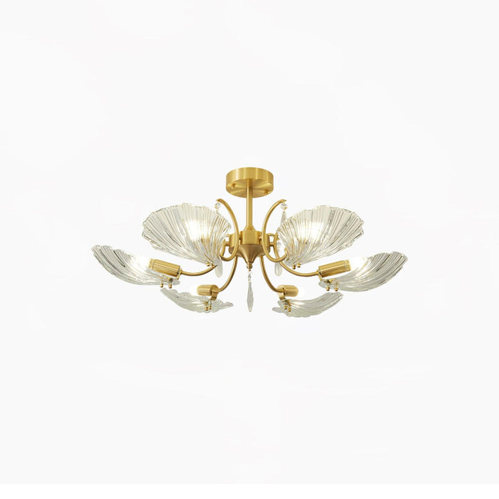 Shell Brass Ceiling Lamp-DWHOME