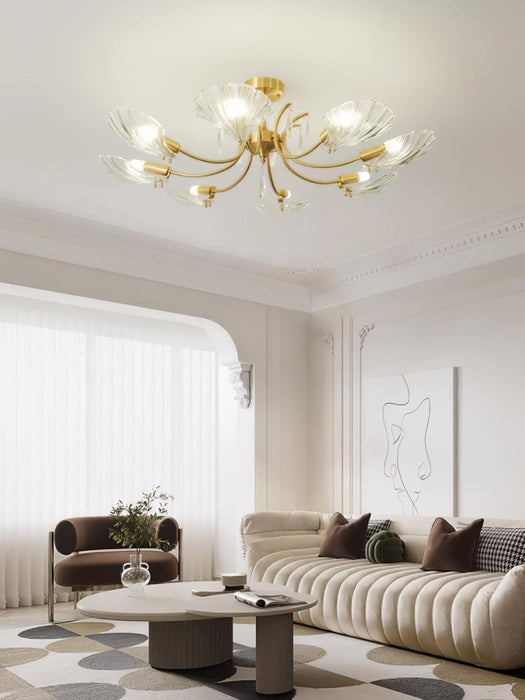 Shell Brass Ceiling Lamp-DWHOME