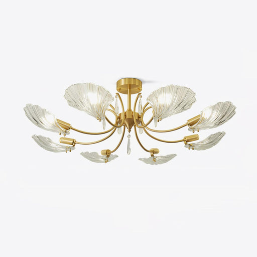Shell Brass Ceiling Lamp-DWHOME