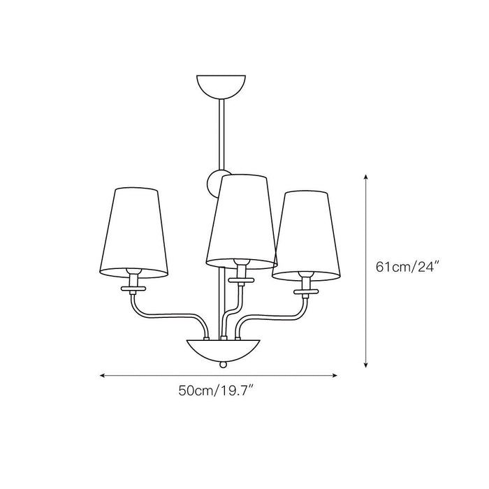 Siena Fabric Chandelier-DWHOME