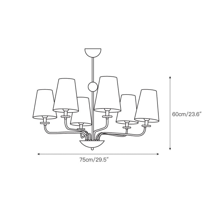 Siena Fabric Chandelier-DWHOME