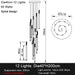 Modern Long Chandelier For Staircase Black/Gold/Silver - DWHOME