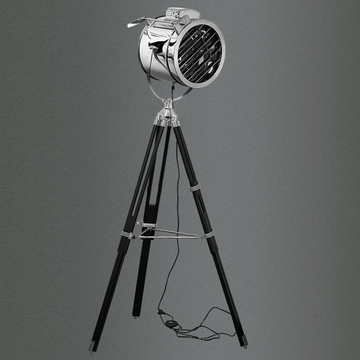 Silver Chrome Tripod Vintage Floor Lamp - DWHOME