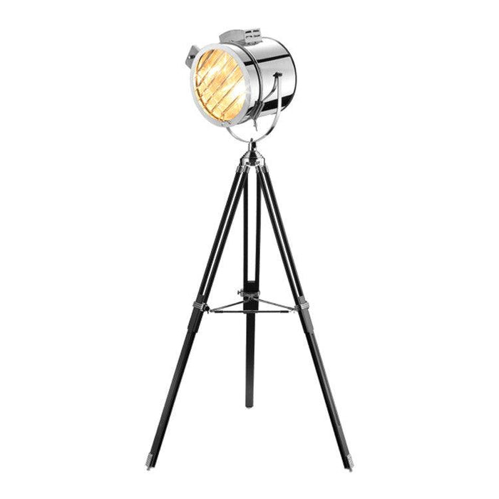 Silver Chrome Tripod Vintage Floor Lamp - DWHOME