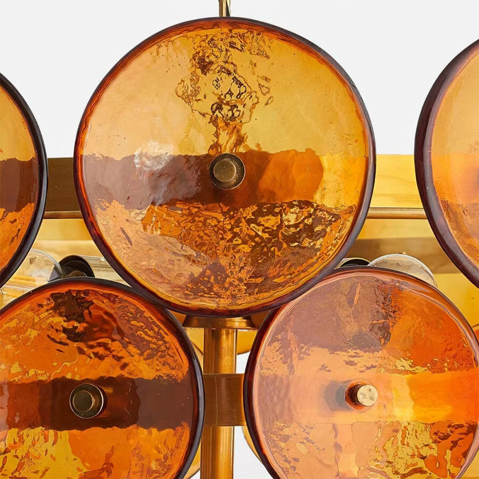 Solaris Disc Murano Chandelier-DWHOME