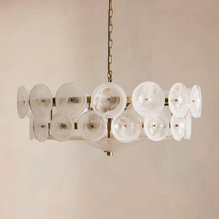 Solaris Disc Murano Chandelier-DWHOME