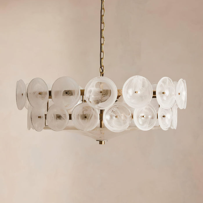 Solaris Disc Murano Chandelier-DWHOME