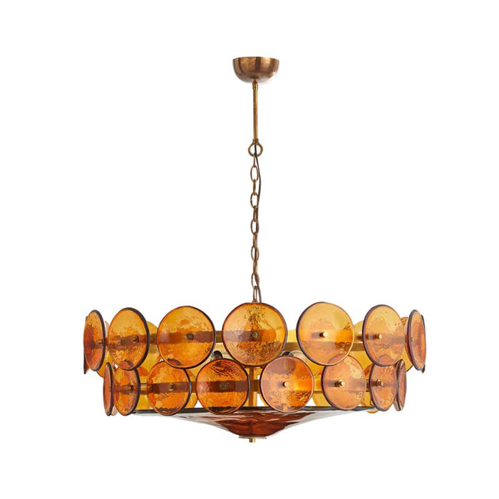 Solaris Disc Murano Chandelier-DWHOME