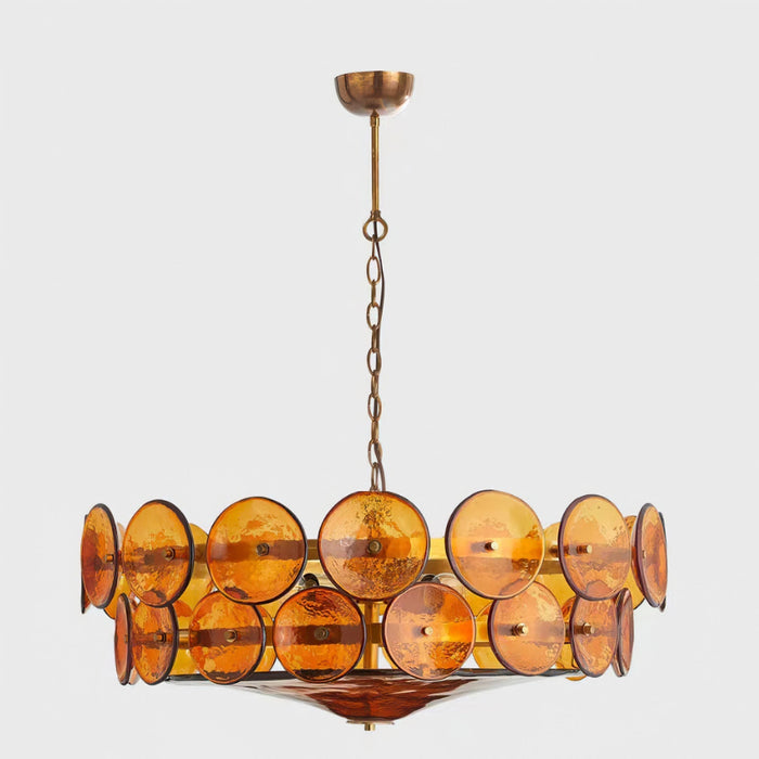 Solaris Disc Murano Chandelier-DWHOME