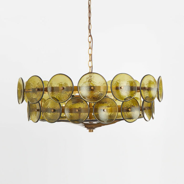 Solaris Disc Murano Chandelier-DWHOME