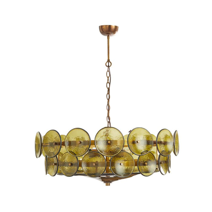 Solaris Disc Murano Chandelier-DWHOME