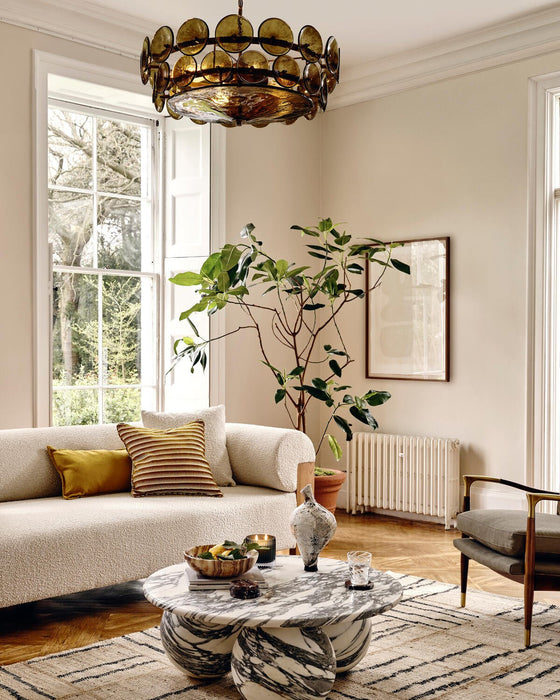 Solaris Disc Murano Chandelier-DWHOME