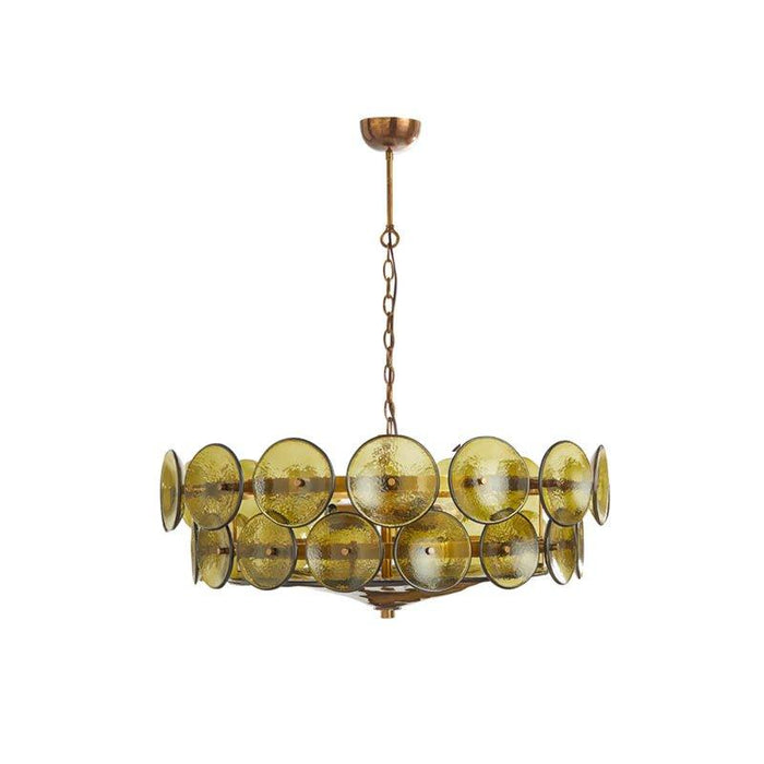 Solaris Disc Murano Chandelier-DWHOME