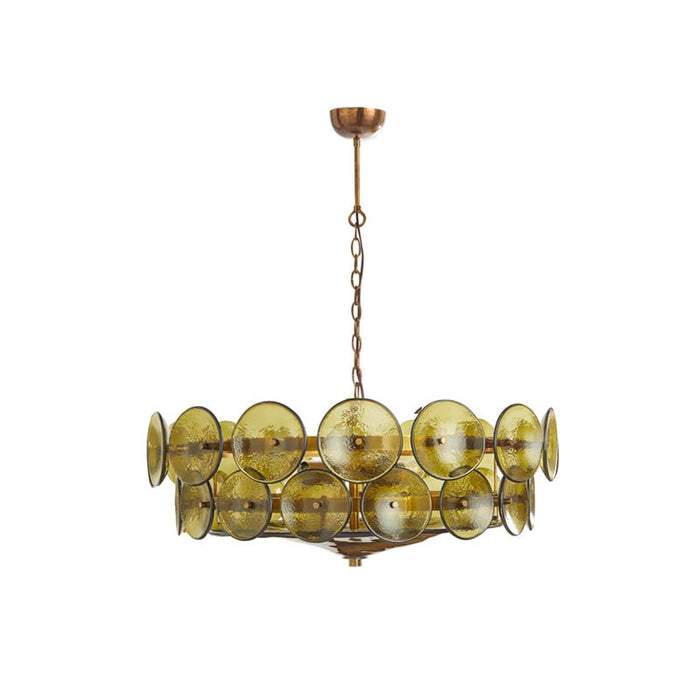 Solaris Disc Murano Chandelier-DWHOME
