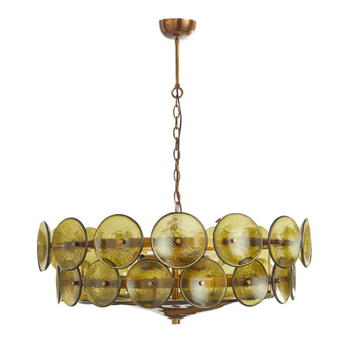 Solaris Disc Murano Chandelier-DWHOME