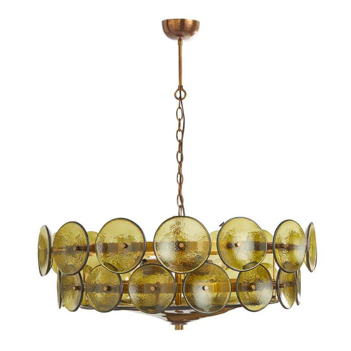 Solaris Disc Murano Chandelier-DWHOME