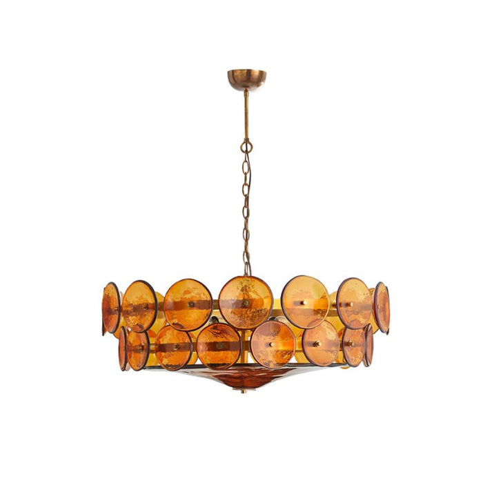 Solaris Disc Murano Chandelier-DWHOME