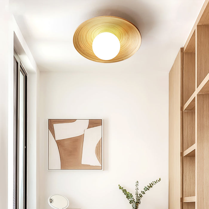 Soluna Wood Ceiling Light-DWHOME