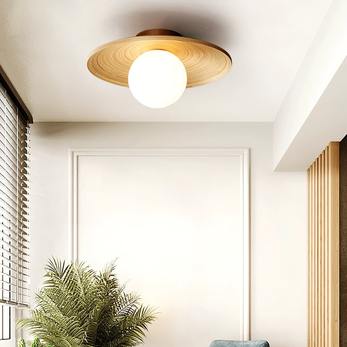 Soluna Wood Ceiling Light-DWHOME