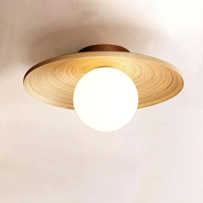 Soluna Wood Ceiling Light-DWHOME
