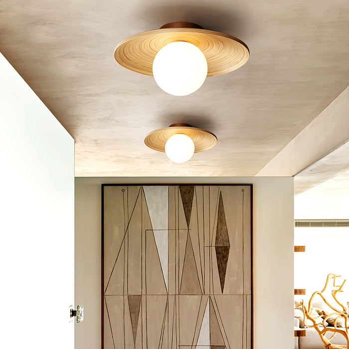 Soluna Wood Ceiling Light-DWHOME