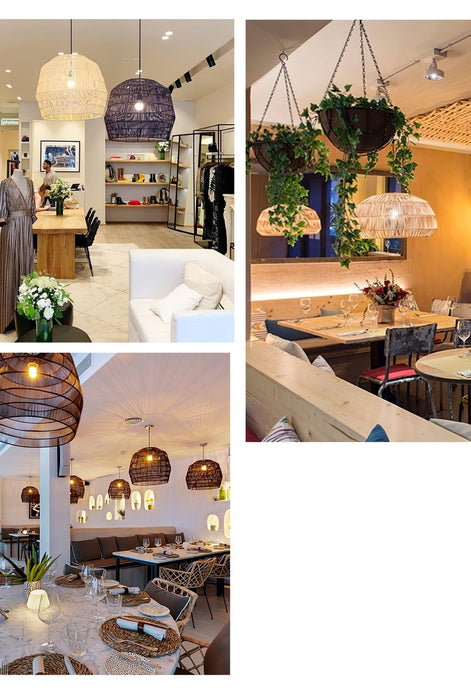 Sora Rattan Pendant Light-DWHOME