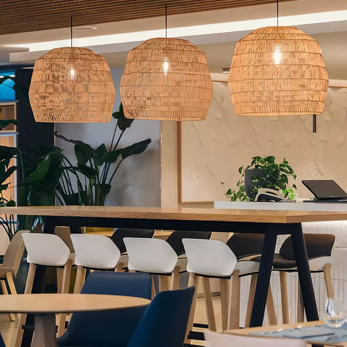 Sora Rattan Pendant Light-DWHOME