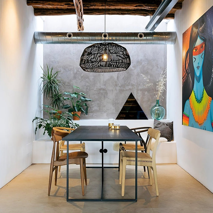 Sora Rattan Pendant Light-DWHOME