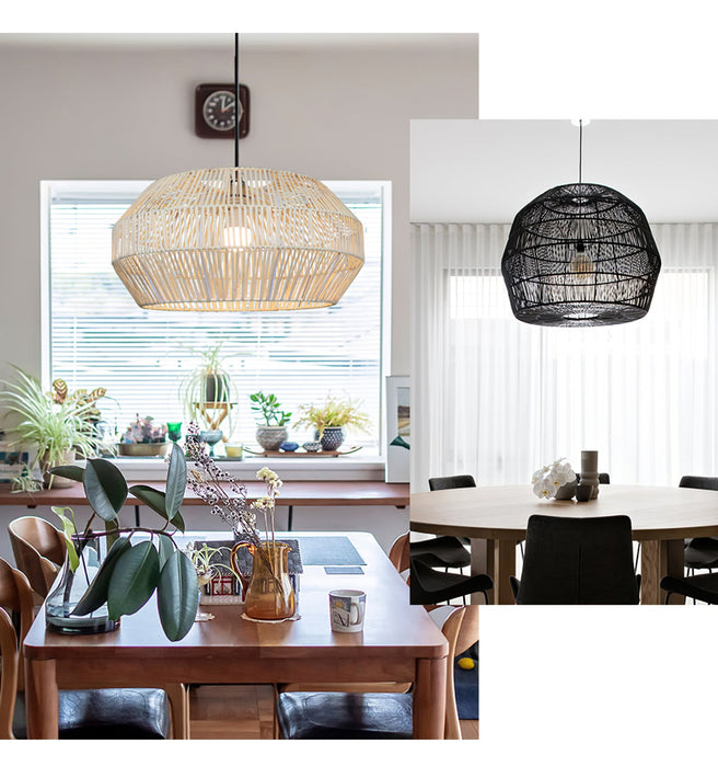 Sora Rattan Pendant Light-DWHOME