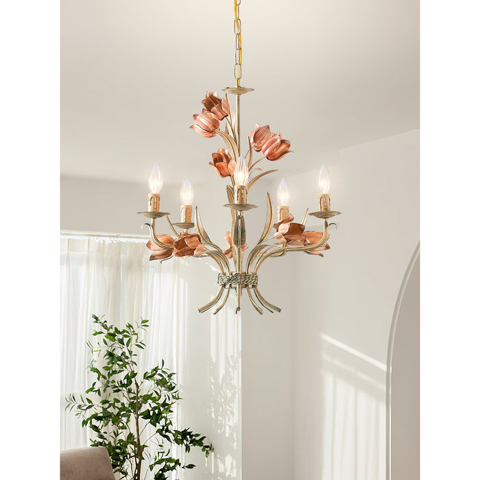 Southport Sage Rose Chandelier-DWHOME