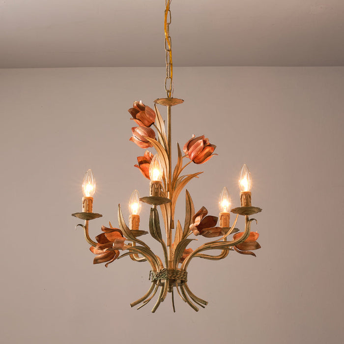 Southport Sage Rose Chandelier-DWHOME