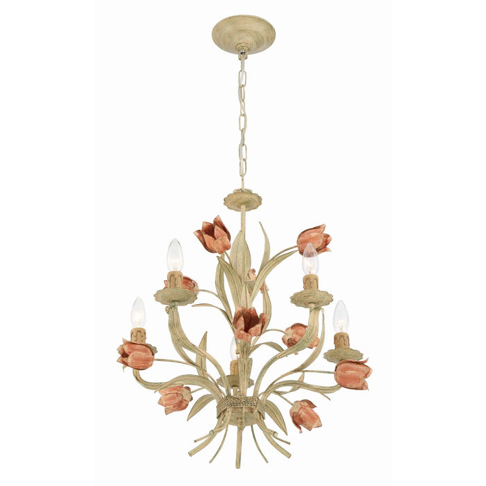 Southport Sage Rose Chandelier-DWHOME