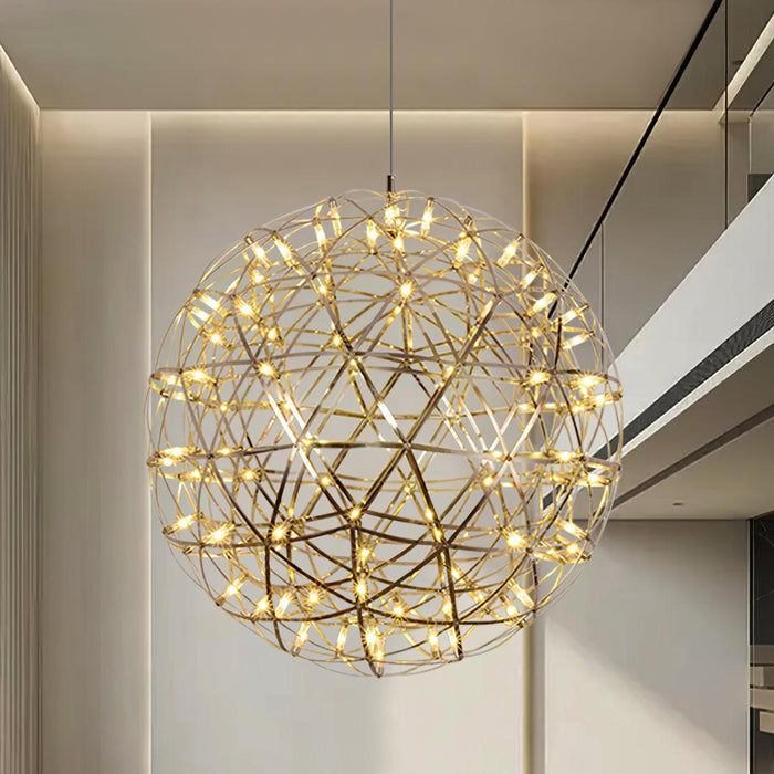 Silver Spark Ball Pendant Light-DWHOME