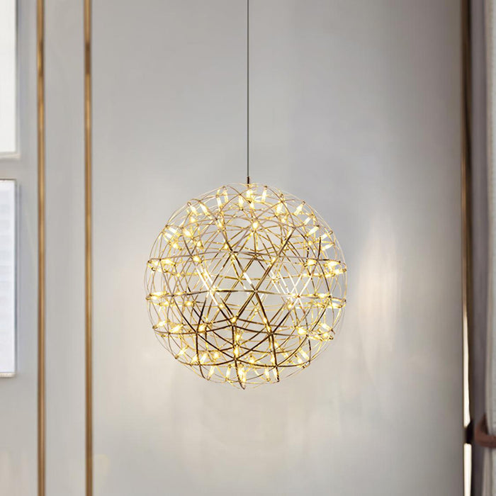 Silver Spark Ball Pendant Light-DWHOME