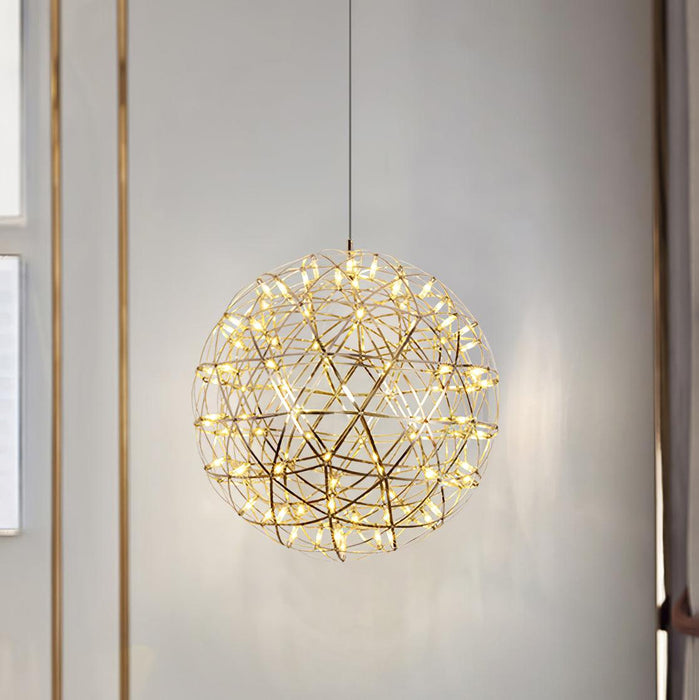Gold Spark Ball Pendant Light-DWHOME