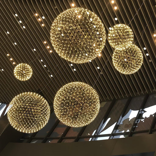 Gold Spark Ball Pendant Light-DWHOME