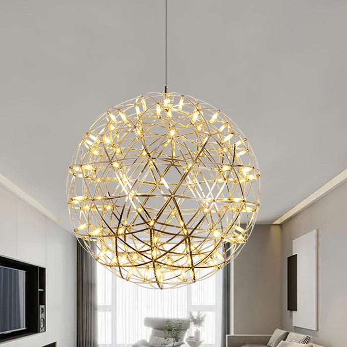 Silver Spark Ball Pendant Light-DWHOME