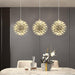 Gold Spark Ball Pendant Light-DWHOME