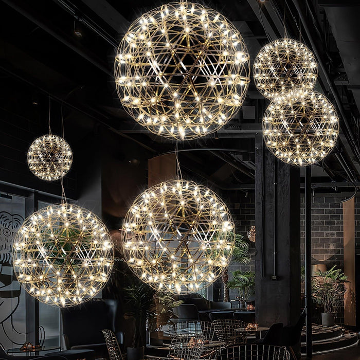 Gold Spark Ball Pendant Light-DWHOME