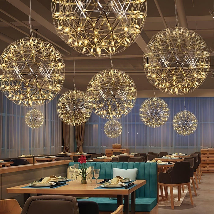 Gold Spark Ball Pendant Light-DWHOME