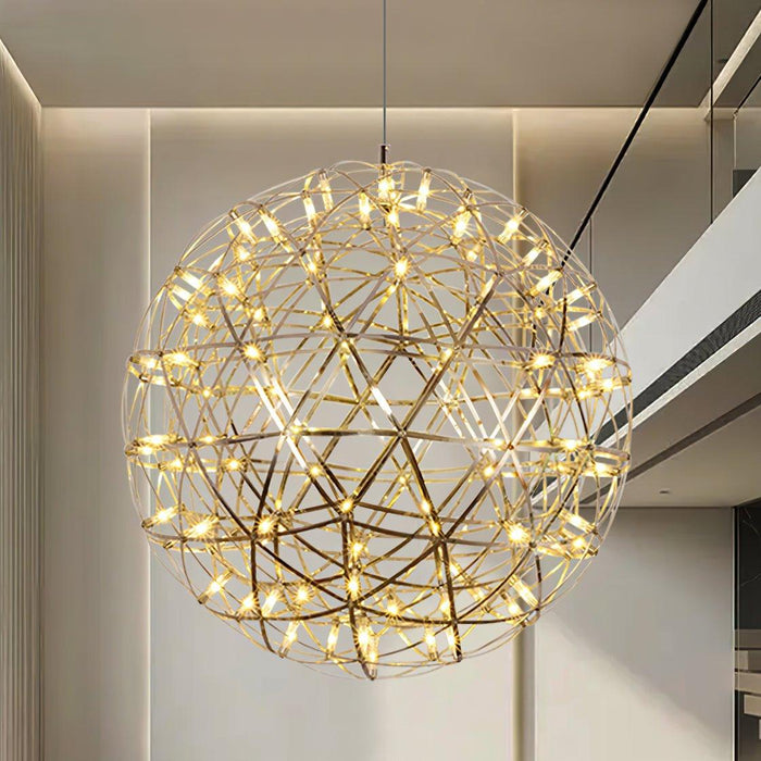 Gold Spark Ball Pendant Light-DWHOME