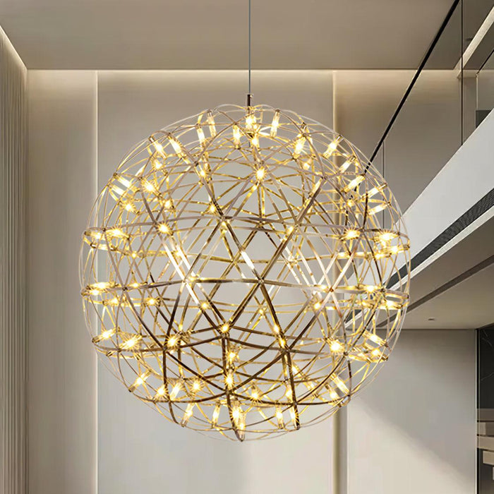 Silver Spark Ball Pendant Light-DWHOME