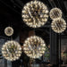 Silver Spark Ball Pendant Light-DWHOME